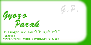 gyozo parak business card